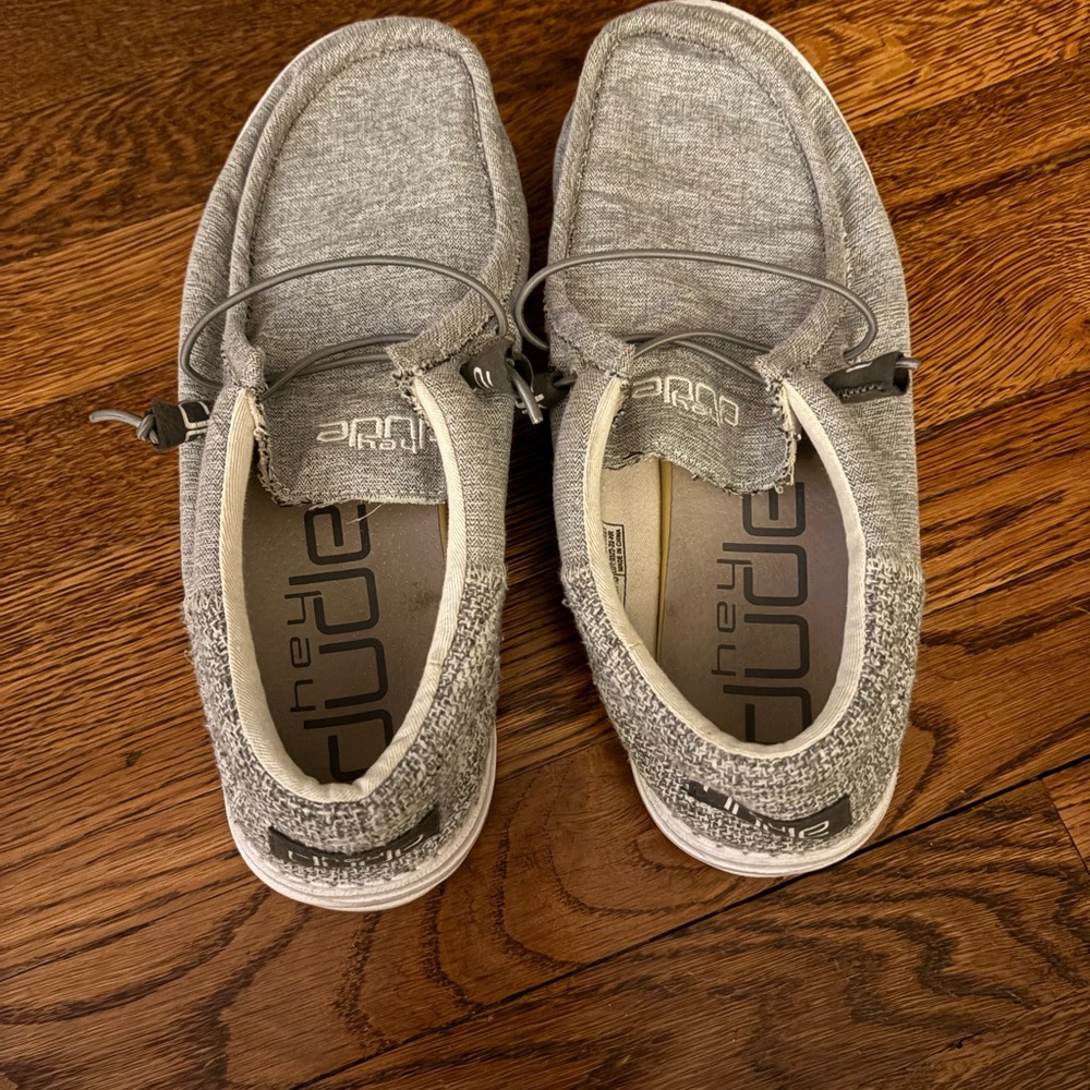 Hey Dude Men's Light Gray Slip-On Loafers